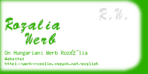 rozalia werb business card